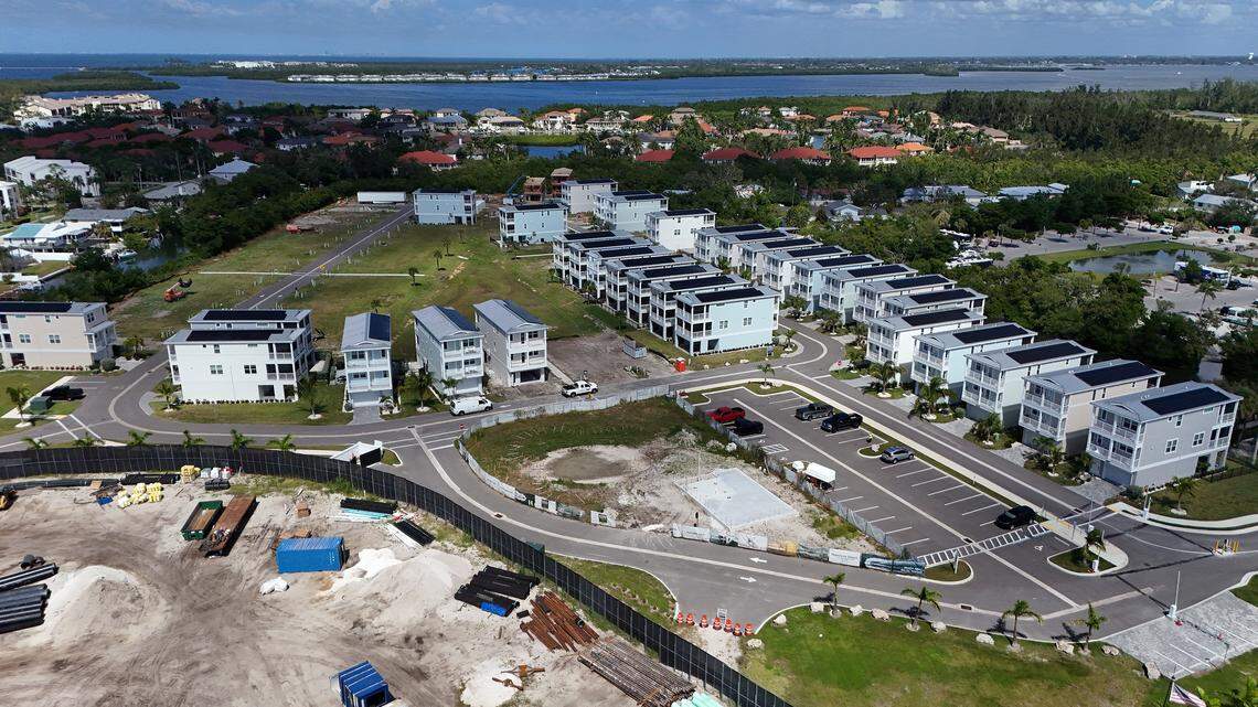 Hunters Point is a first-of-its-kind development in Manatee County that combines net-zero energy use with resiliency to hurricanes, flooding and harsh weather. Photo taken on Oct. 8, 2025.