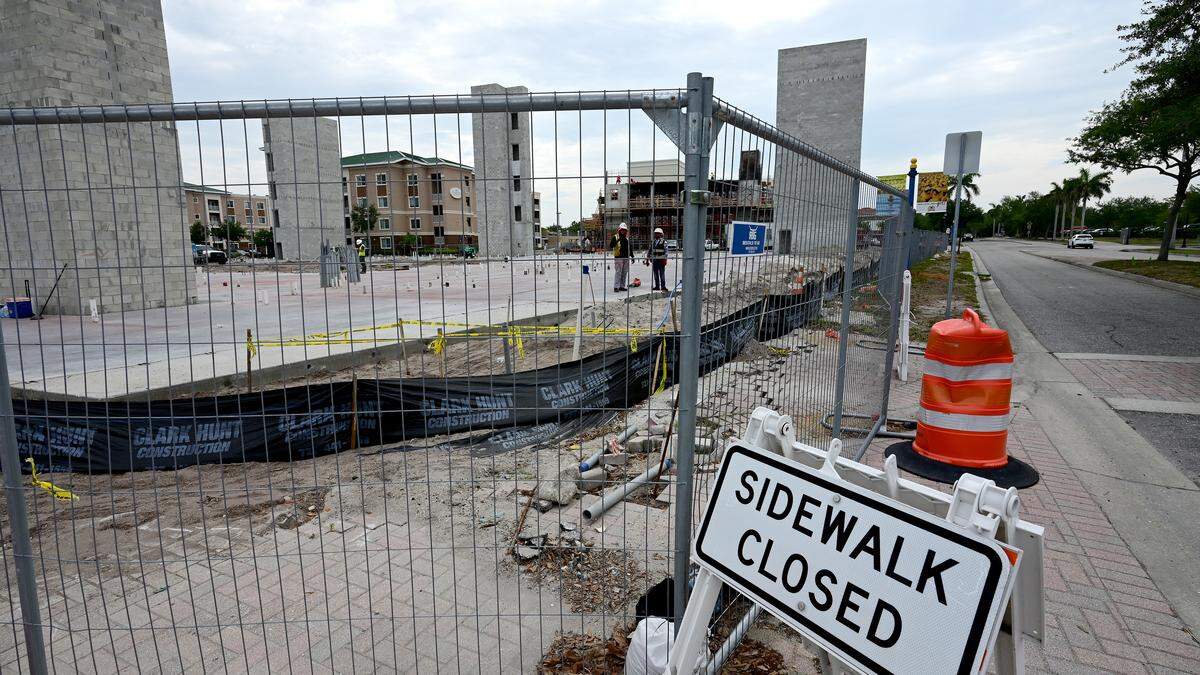 The Park Vista Apartments under construction now will be a five-story, 154-unit complex at 704 Third Avenue West in Bradenton, shown on May 12, 2026.