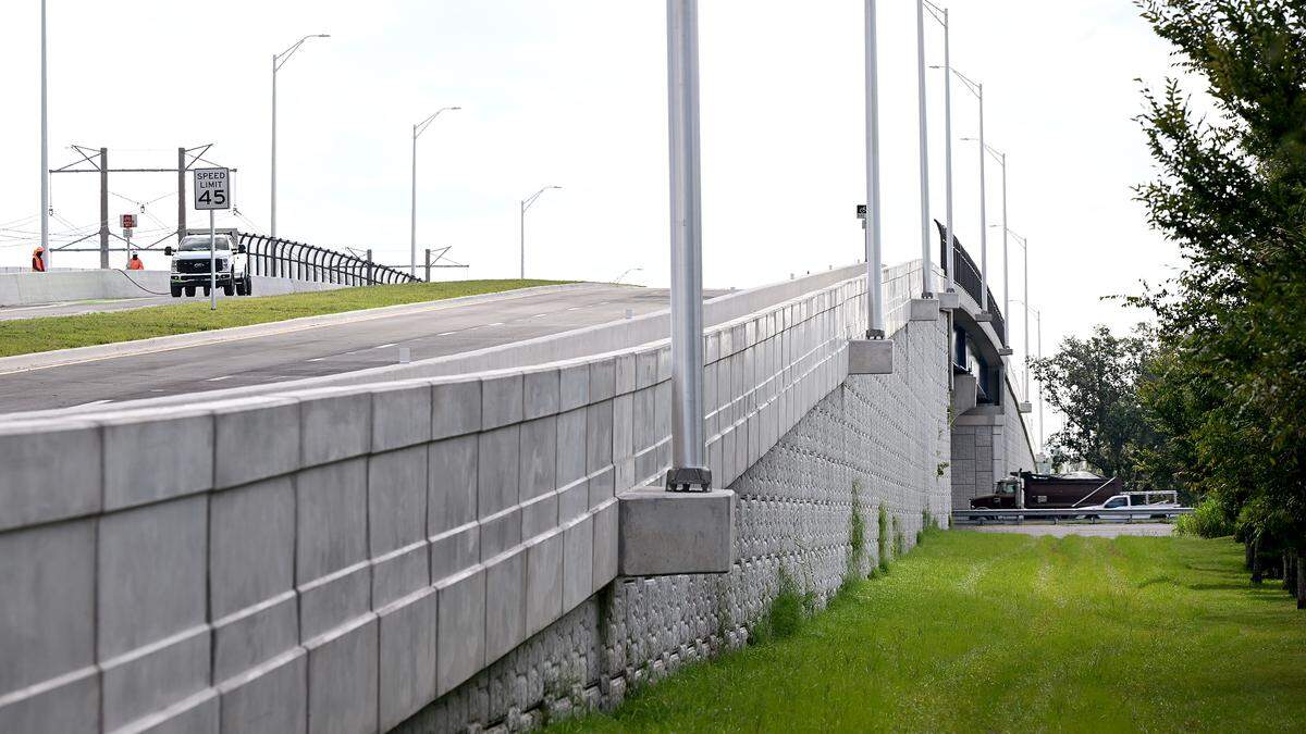 The final 2-mile segment of the 44th Avenue East extension will open to traffic on Saturday, Aug. 9, 2025. The 44th Avenue overpass over Interstate 75 is pictured in this Aug. 1, 2025, photo.