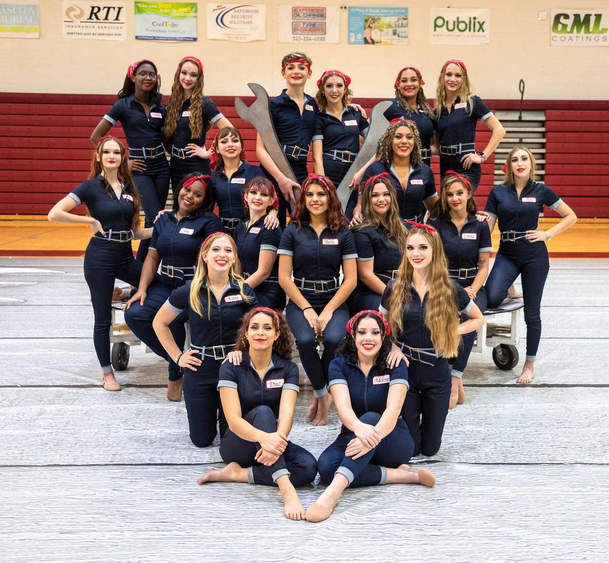 Braden River High School’s 2022 varisty winter guard poses for a group photo.