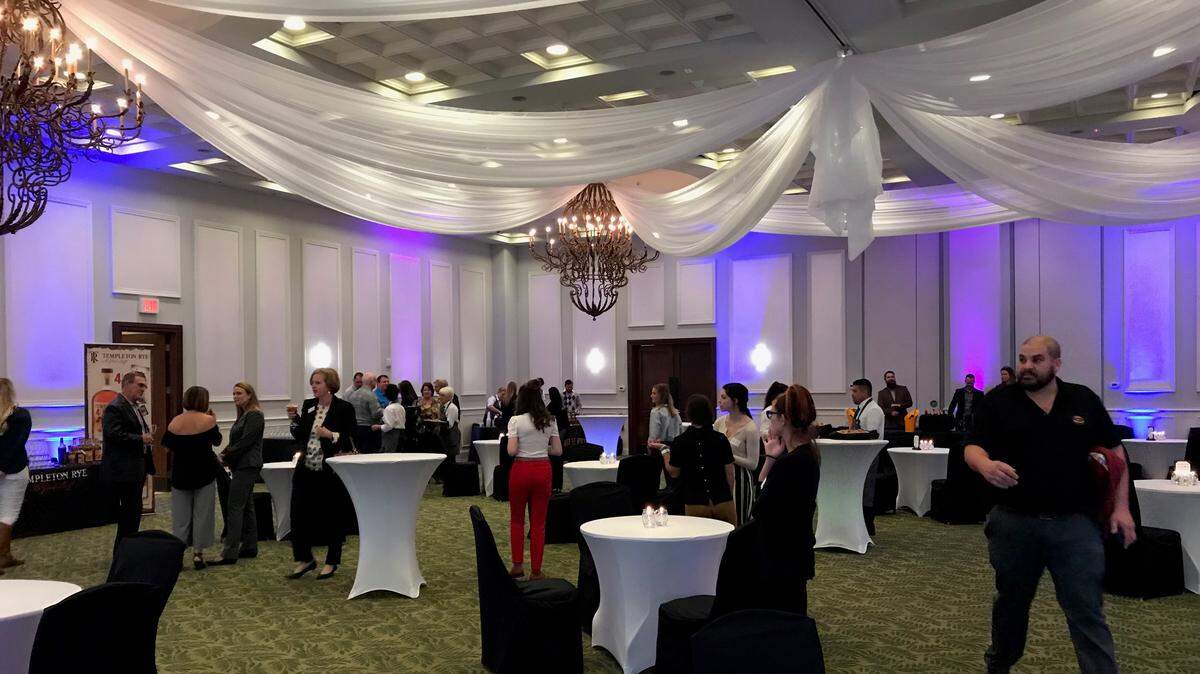 The refurbished ballroom next door to the Grove restaurant on Lakewood Ranch Main Street is available for special events. The restaurant opens for lunch and dinner Monday, Dec. 10.