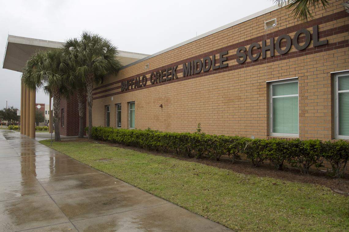 Buffalo Creek Middle School, where one employee was confirmed with COVID-19, and one employee had a direct exposure, according to the school district.