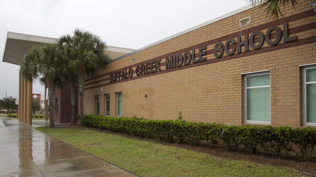 A 14-year old Buffalo Creek Middle School student in Palmetto was arrested after a school resource officer was hit while breaking up a fight.