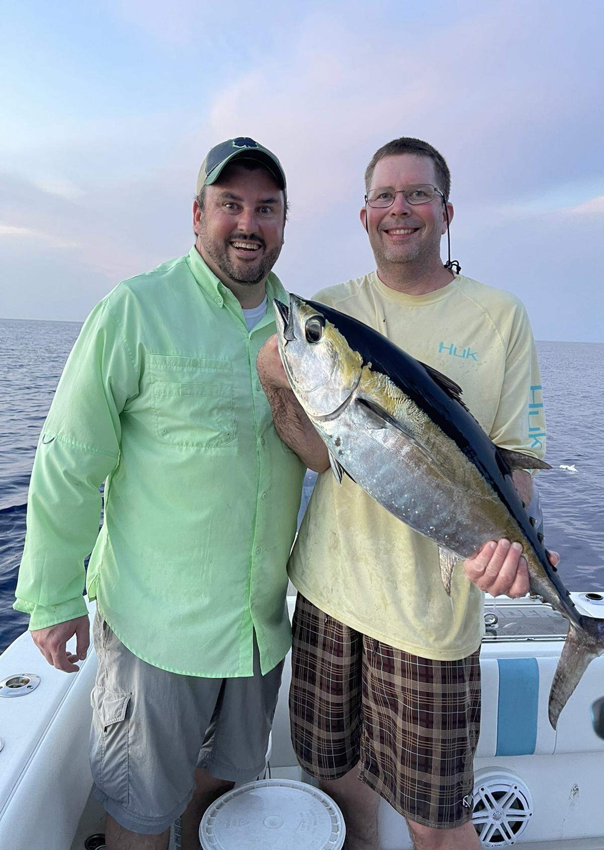 Tuna caught by Gil McSwain, right, with Craig Turlington on Friday, June 17, 2022.