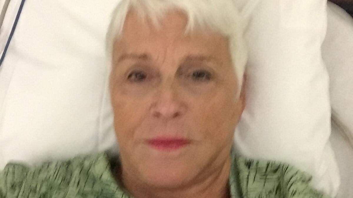 Jean Peelen in her hospital bed at Blake Medical Center. 
 PROVIDED PHOTO