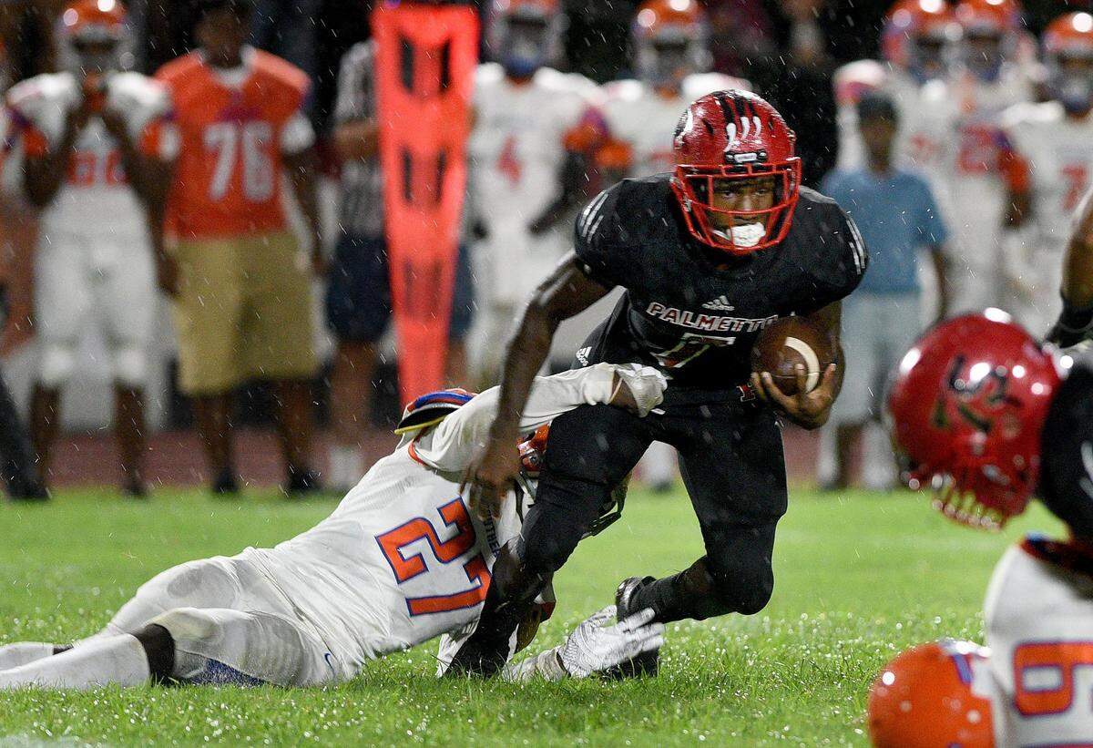 Palmetto’s Lajohntay Wester (shown) will team with Eddravian Butler and Kobe Mays to give Palmetto a trio of top-notch wide receivers.