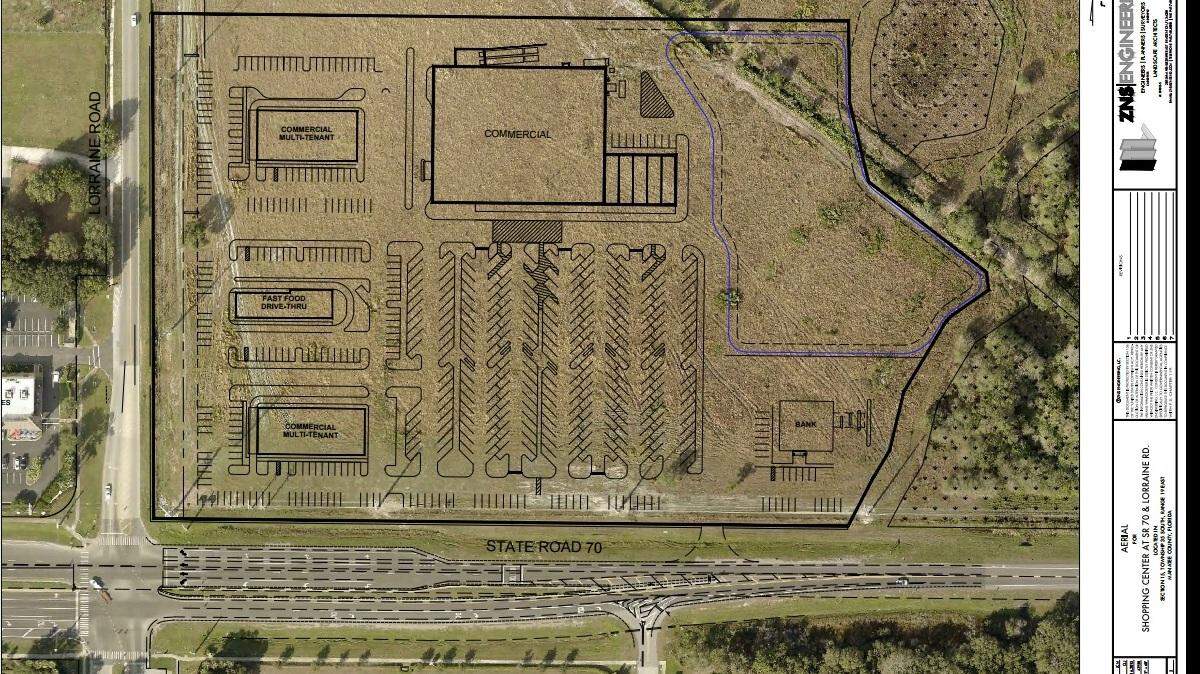 Site plan for new Lakewood Ranch shopping center
