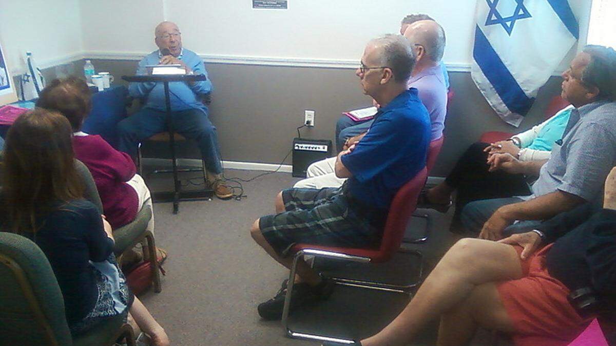 Thomas Hecht, a Holocaust survivor and author of "Czech Mate," during a previous historical lecture at the Al Katz Center for Holocaust Survivors and Jewish Learning Center in Bradenton. Hecht will speak on "Islamic imperialism" at 1 p.m. Sunday.PHOTO PROVIDED
