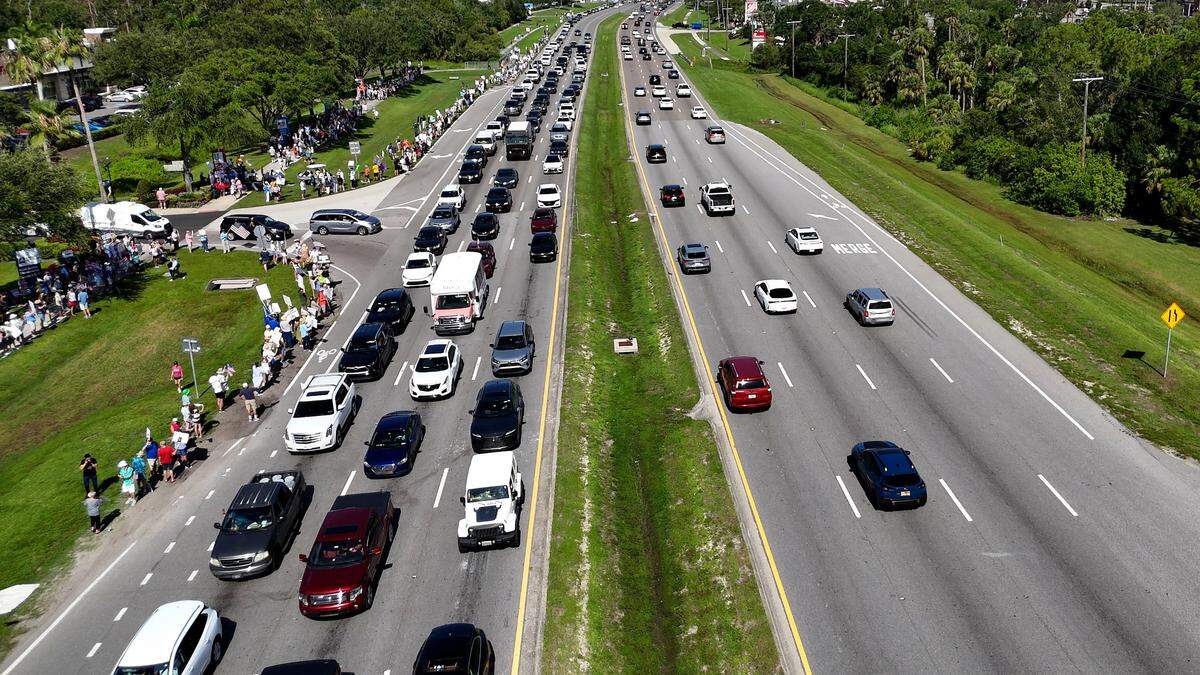 Hundreds attended the No Kings protest organized by Indivisible Manatee near the University Town Center along University Parkway in Sarasota on June 14, 2025.