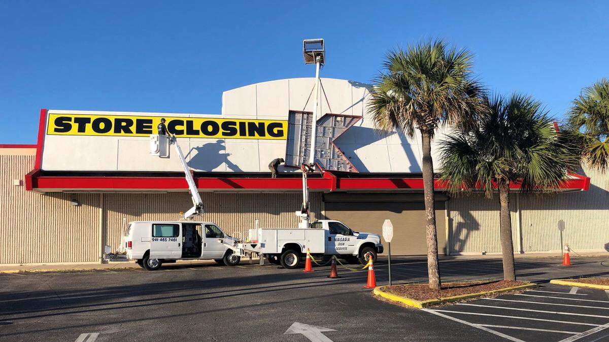 The last of the Kmart signage, the letter K, came down this week from the store at 7350 Manatee Ave. W. The store was the last Kmart in Manatee County.