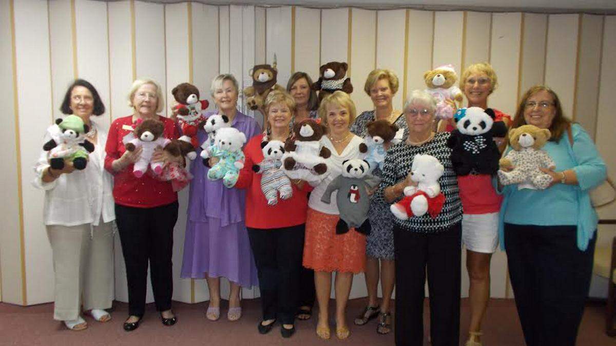 From left: Molly Carroll, Cindy Kuehnel, Lois Shook, Jamie Engel, Julie Mailliard, Joyce Mazurek, Betty Lou Haas, Diane Guse, Jean Hanna and leader Emily Dabio from Longboat Island Chapel. PHOTO PROVIDED