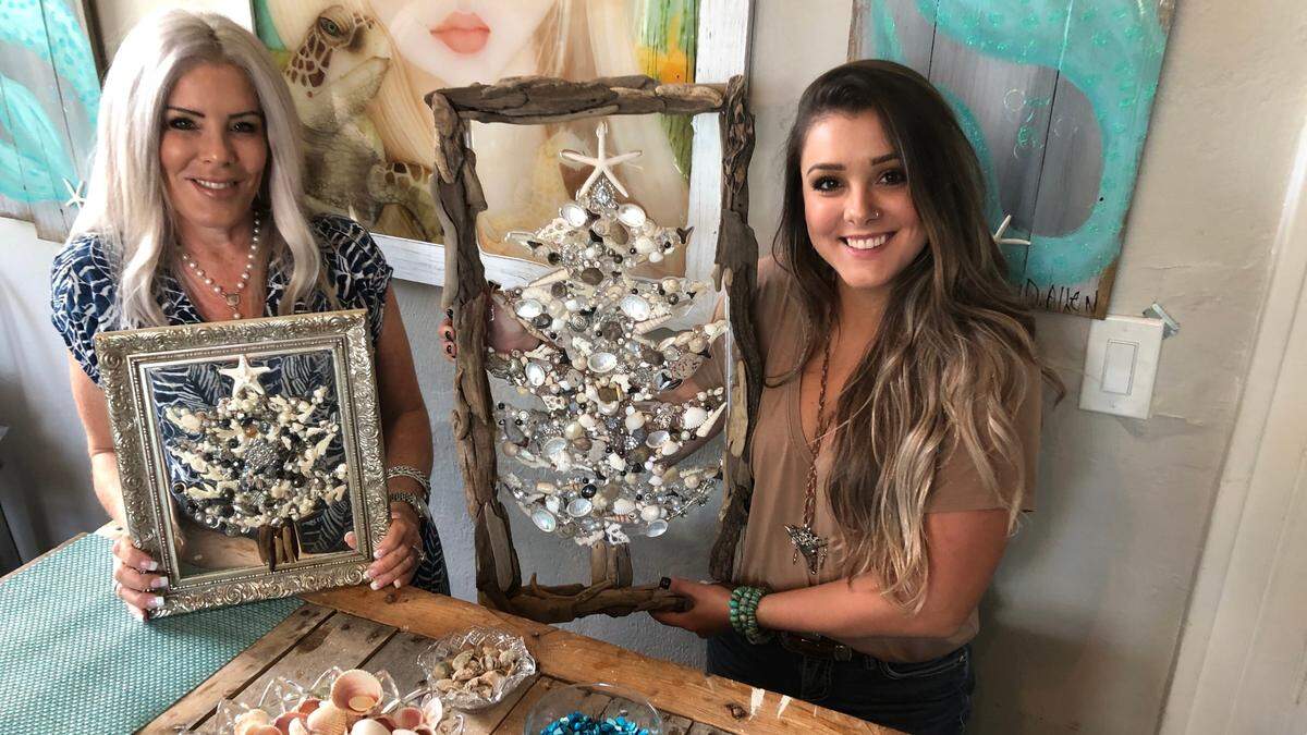 Ashley Louda, shown with her daughter, Stevie Louda, has opened two studios at her Gypsea Soul boutique, and is offering art classes. The business is located at 615 15th St. W.
