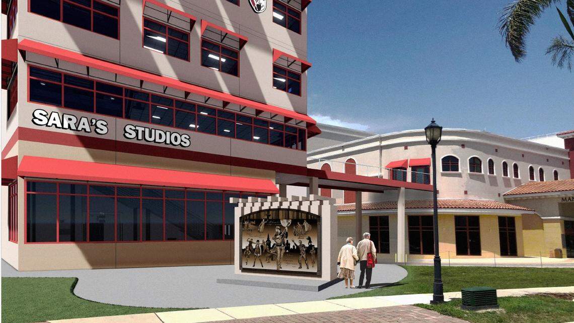 A rendering of Sara’s Studios, a 4-story addition to the Manatee Performing Arts Center, 502 Third Ave. W., Bradenton.