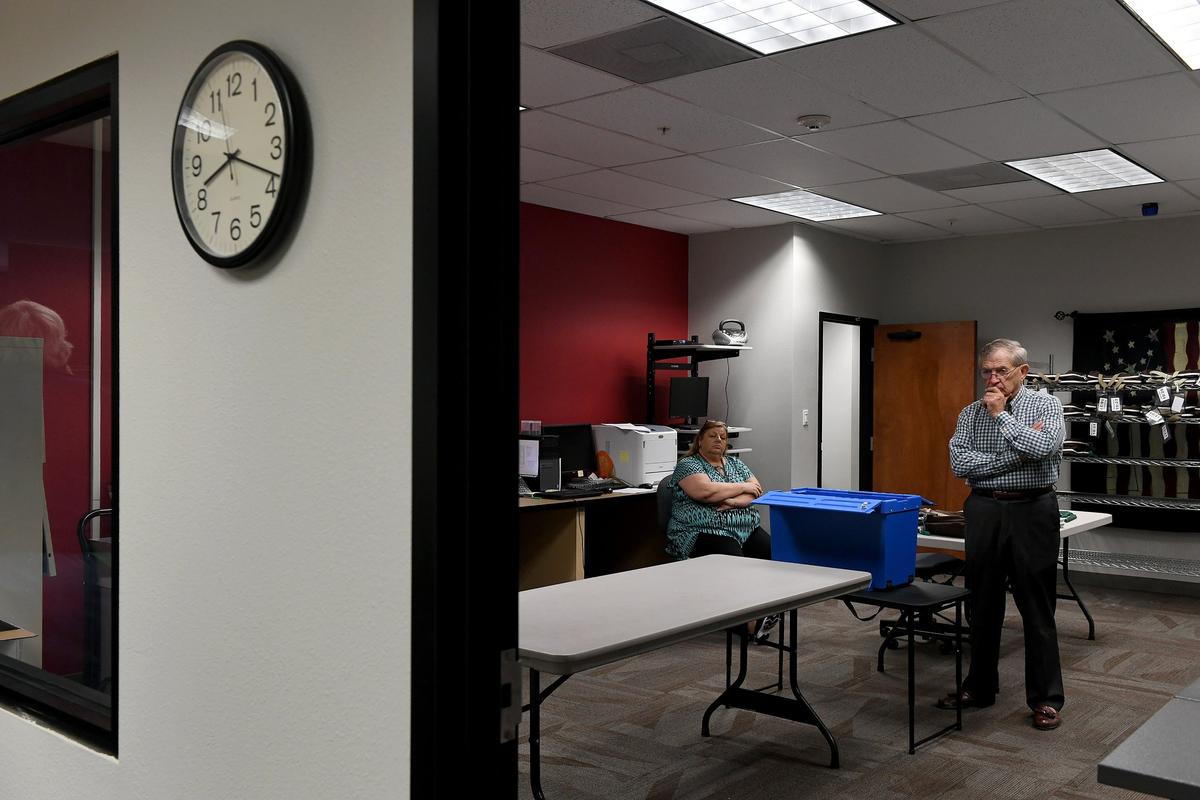 Manatee County Supervisor of Elections Michael Bennett appeared lost in thought as the elections office conducted a recount of all ballots in the 2018 general election in this Bradenton Herald file photo.