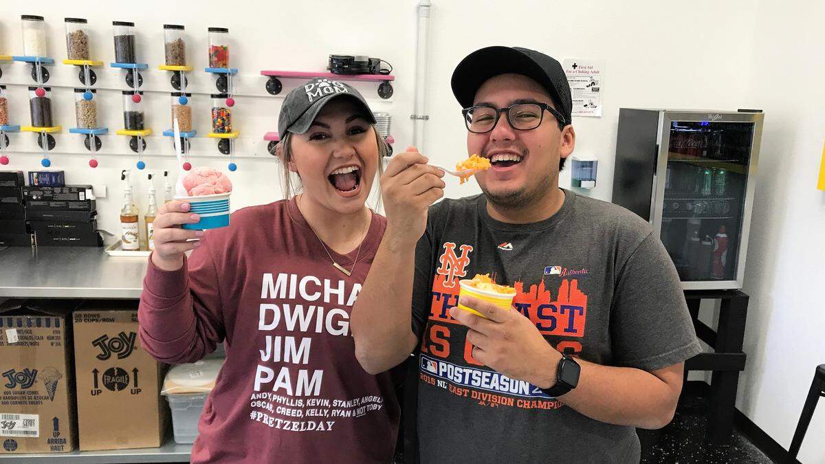 Bryan Uzbay and Camryn Malaney have opened RB Scoops ice cream shop at 441 Cortez Road W., in the Orange Blossom Plaza.