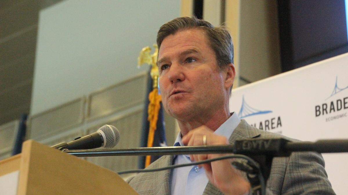 Pittsburgh Pirates president Frank Coonelly was the guest speaker at the Bradenton Area Economic Development Corporation’s annual update luncheon in 2017.