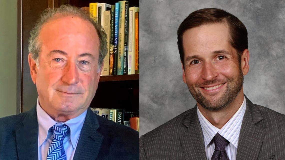 Andy Mele (left) is running against state Rep. Will Robinson, R-Bradenton, (right) and has accused the lawmaker’s family of using IRS loopholes to enrich themselves when they sold the Robinson Preserve to Manatee County in 2007. Robinson says Mele is running a “toxic campaign.”