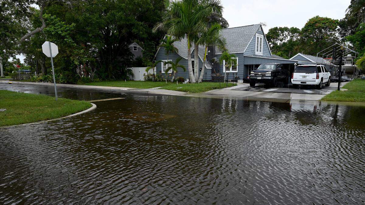 Brian Zoller and Cristie Caseman had water intrusion in their garage and pantry in their home along Riverside Drive East in Bradenton after Hurricane Idalia passed in August 2023.