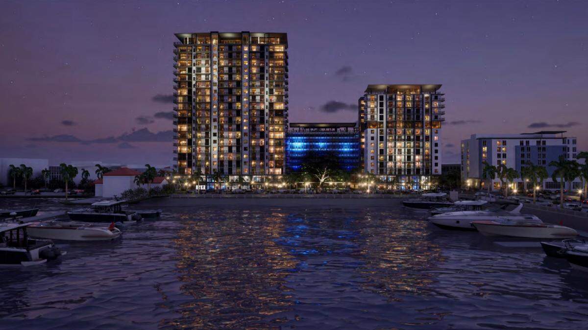 Bradenton City Council to voted Wednesday to move forward with an agreement to sell 4 acres for $14.1 million and have a developer build 350 apartment units, 95 condos, a 14-story hotel and retail space on waterfront land in downtown Bradenton. An artist rendering shows the design of The Vias project that would replace Bradenton City Hall, 101 Old Main St.