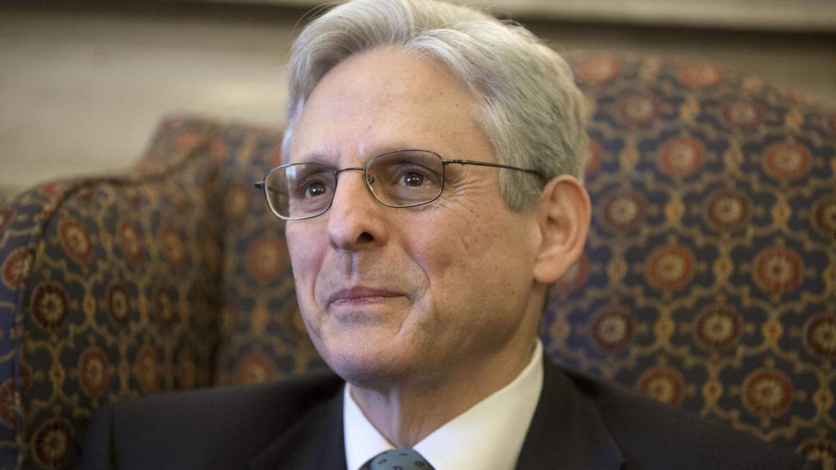 Judge Merrick Garland, President Barack Obamaís choice to replace the late Justice Antonin Scalia on the Supreme Court, sits during a meeting with Sen. Patrick Leahy, D-Vt., the top Democrat on the Senate Judiciary Committee on Capitol Hill in Washington, Thursday, March 17, 2016. (AP Photo/J. Scott Applewhite)