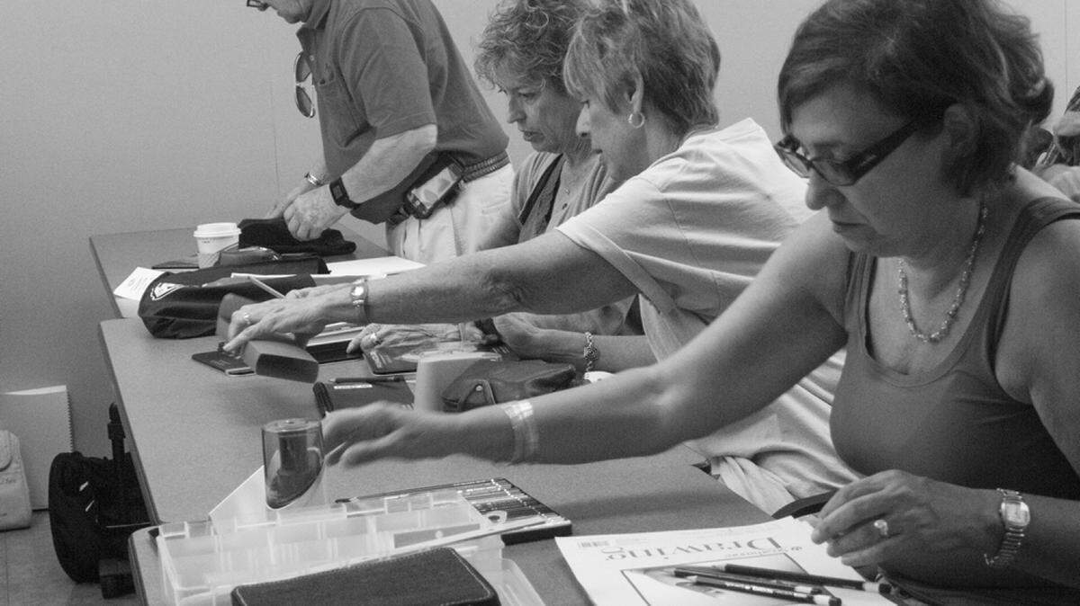 A drawing class taught by Joel Tanner is busy at the Lifelong Learning Academy. The Academy has 150 courses and other events planned for 2016. The Winter semester begins Jan. 11 and registration has begun and will run through mid-January. 
 PROVIDED PHOTO