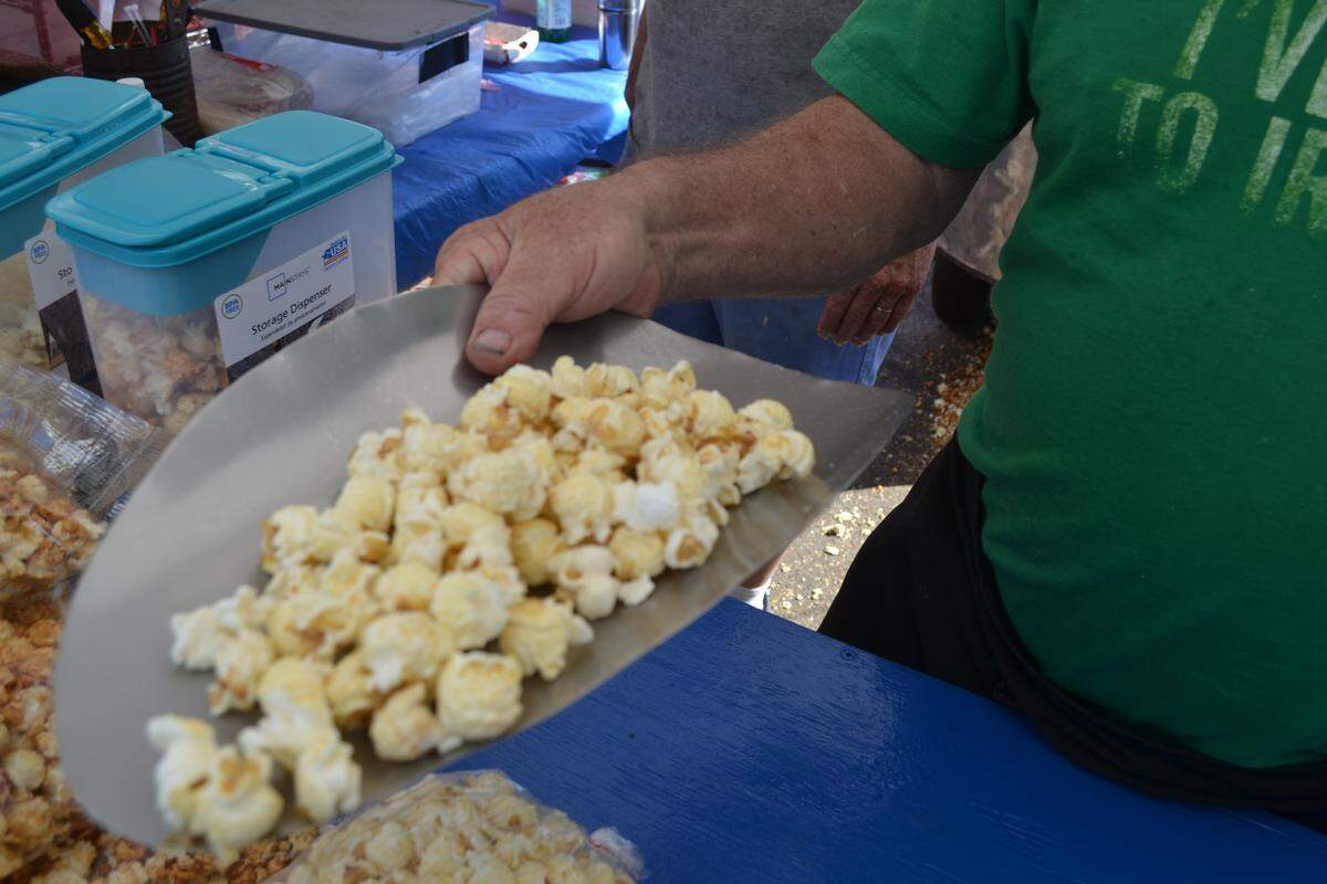 “Master Popologist” Reuben Cardonick has provided kettle corn at the Cortez Commercial Fishing Festival for five years straight.