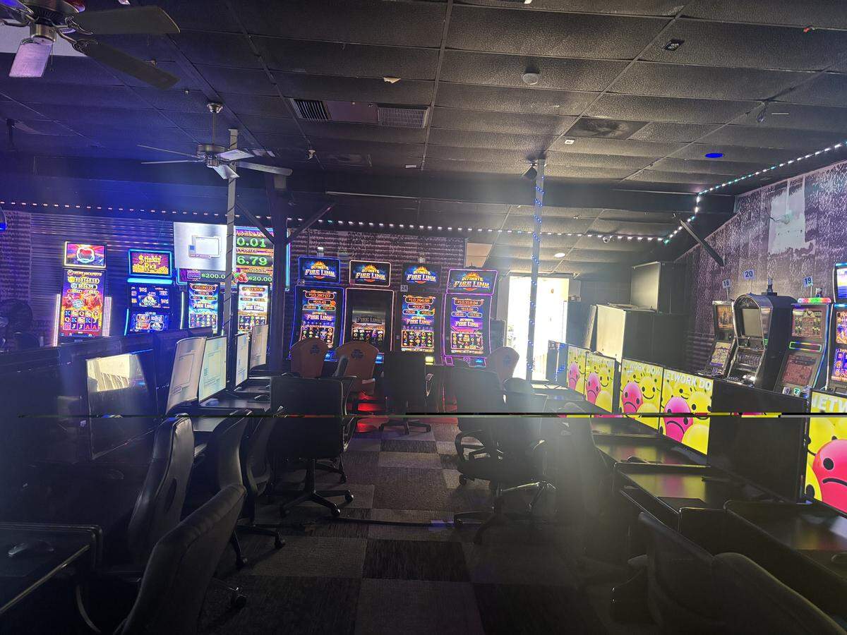 Manatee County Sheriff’s Office seized 58 slot machines and other illegal gaming materials while executing a search warrant at New Winners Circle Arcade at 4307 26th Street West in Bradenton on November 10, 2025.