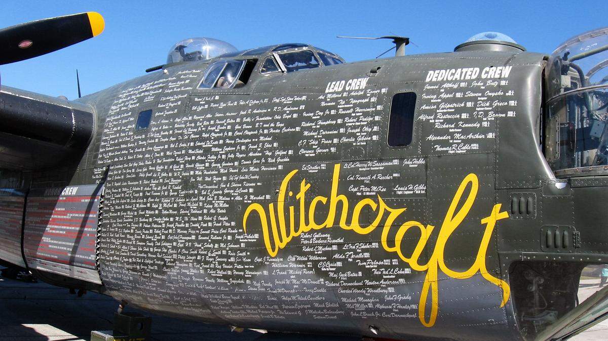 A B-24 bomber named "Witchcraft" was featured Thursday at Venice Municipal Airport. Three World War II planes will be on display through the weekend. 
 By VINCENT SAFUTO/Bradenton Herald
