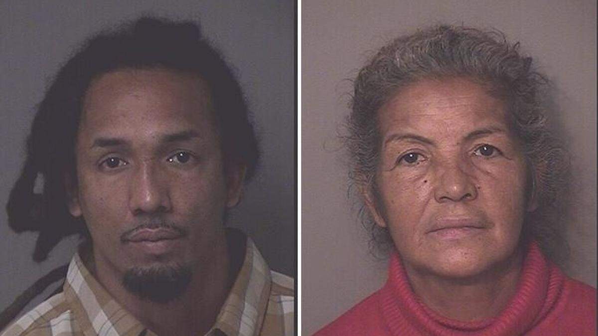 Jimmy Figueroa, 35, left, and his mother, 59-year-old Maria Teresa Reyes, right, were arrested Tuesday by Osceola County deputies on several animal abuse and neglect charges. 