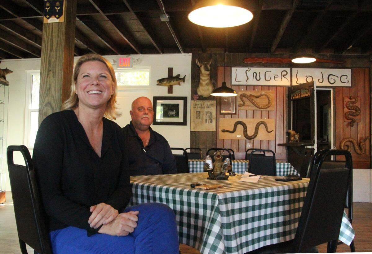 Ruth Hofer and David LaRusso are shown in 2017 as they were preparing to welcome diners back to Linger Lodge, after four months for renovations.