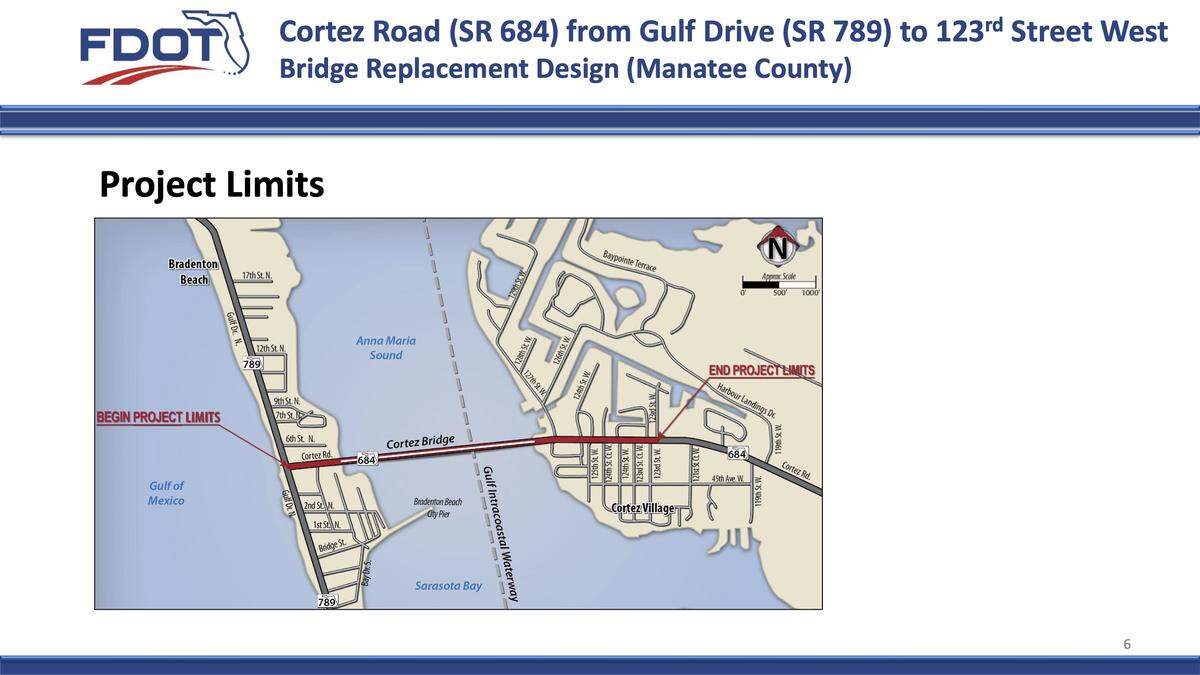The 69-year-old Cortez Bridge is set to be replaced by the Florida Department of Transportation.