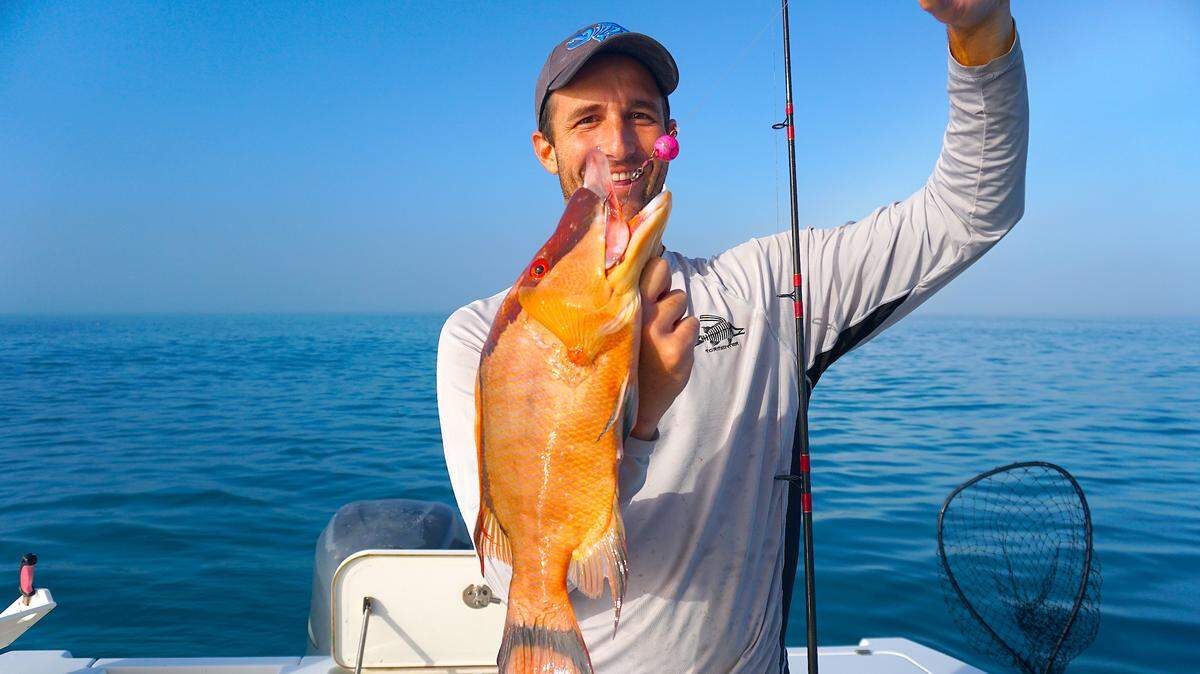 Taylor Chadsey III with the first hogfish he’s ever caught on a hook and line.