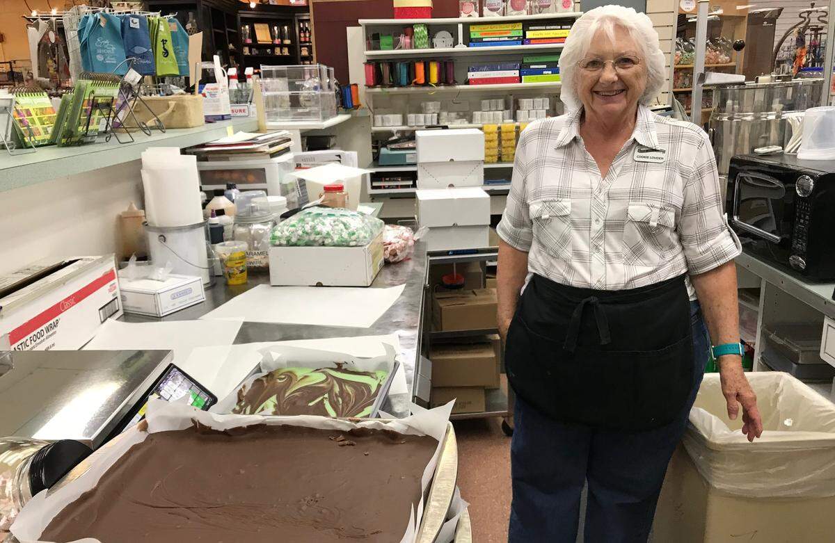 Cookie Louden has been making fudge at Mixon Fruit Farms for 24 years. It’s a company recipe, and the secret to good fudge is using quality ingredients, she said.  Fudge is one of the stops on a Taste of Mixon’s Nov. 3.