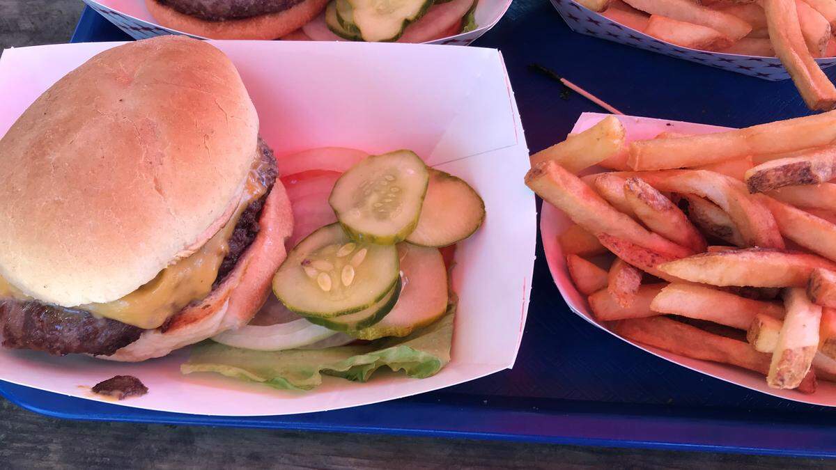 The Skinny Cheeseburger at Skinny’s Place, an old-Florida burger joint on Anna Maria Island.