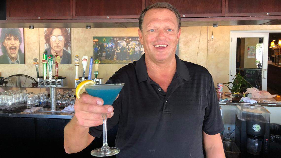 Dale Mattern serves up a blueberry martini at Mattison’s Riverwalk Grille, 101 Riverfront Blvd. The restaurant recently received the Travelers’ Choice award for Best Restaurant, placing it in the top 10 percent of hospitality businesses around the globe, based on diner reviews.