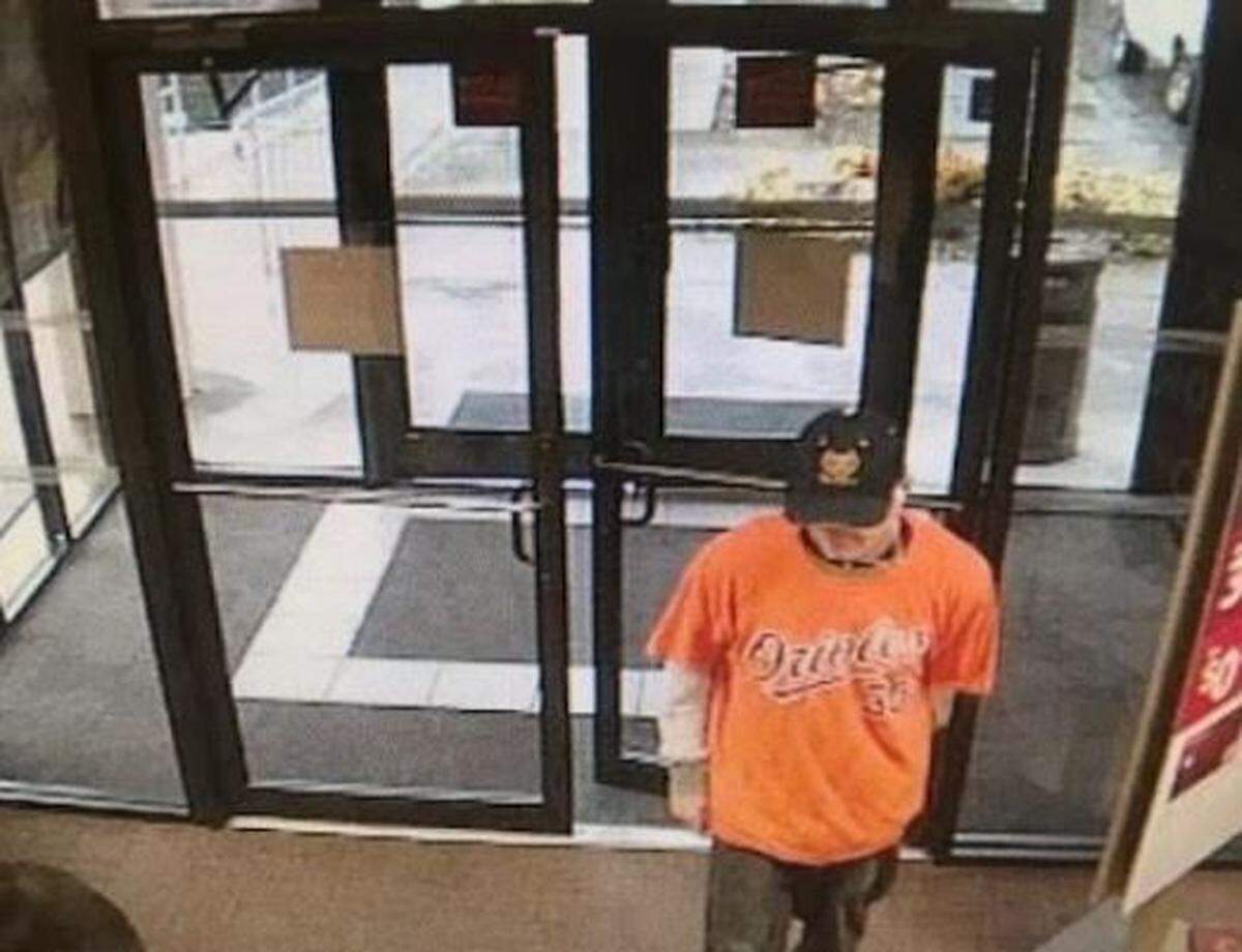Manatee County Sheriff’s Office deputies are looking for this suspect seen walking in the robbery of the Wells Fargo at 6285 14th St. W. in Bradenton before demanding cash from a teller.