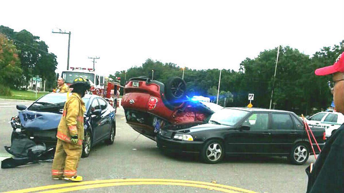 A recent crash at the intersection of U.S. 301 and Fort Hamer Road in Parrish has raised concerns about the pace of adding a traffic signal there. 
 PROVIDED PHOTO