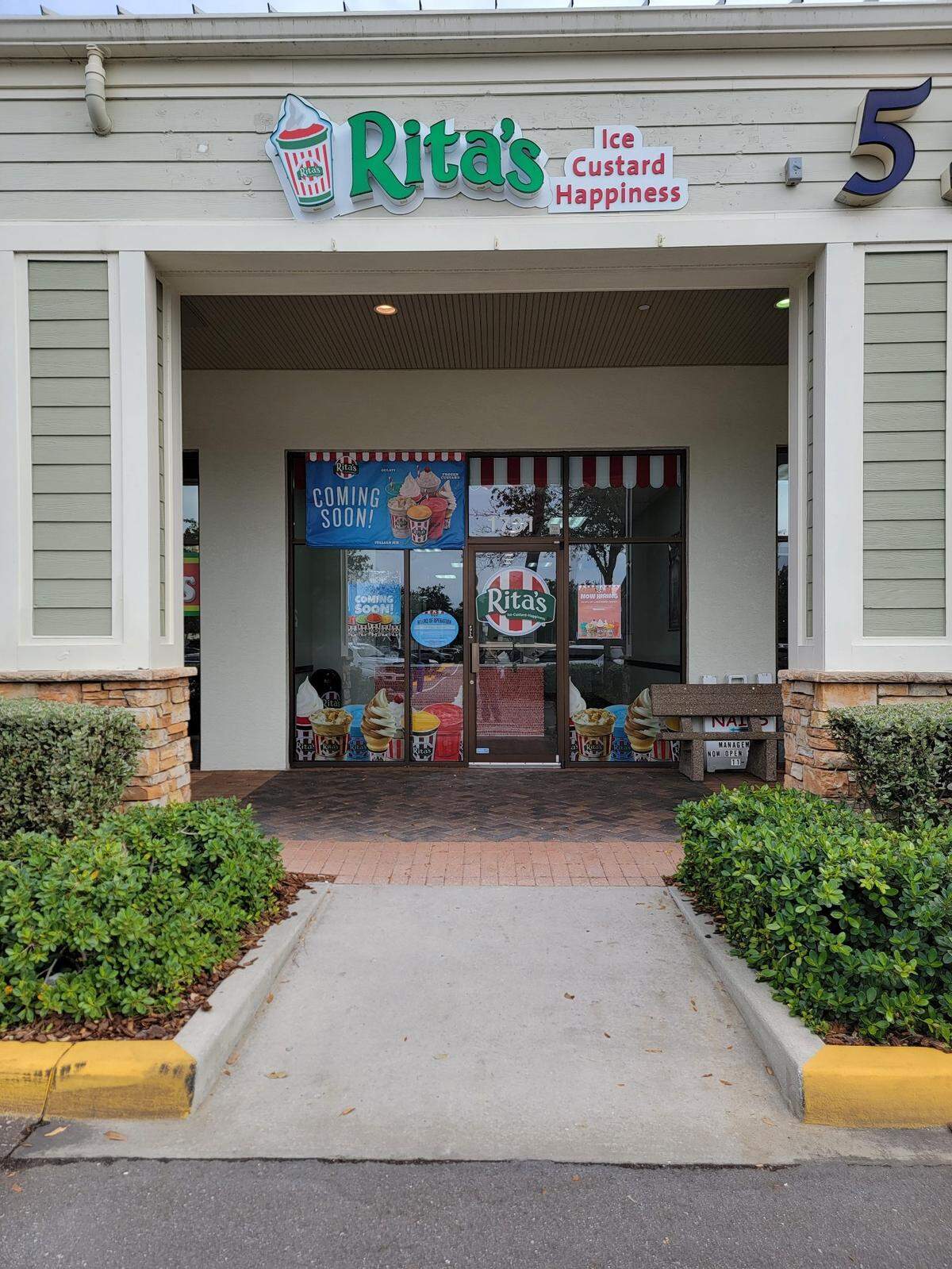 Rita’s Italian Ice & Frozen Custard opens Friday, Dec. 29, at 1731 Lakewood Ranch Blvd. in the Lakewood Ranch Plaza shopping center.