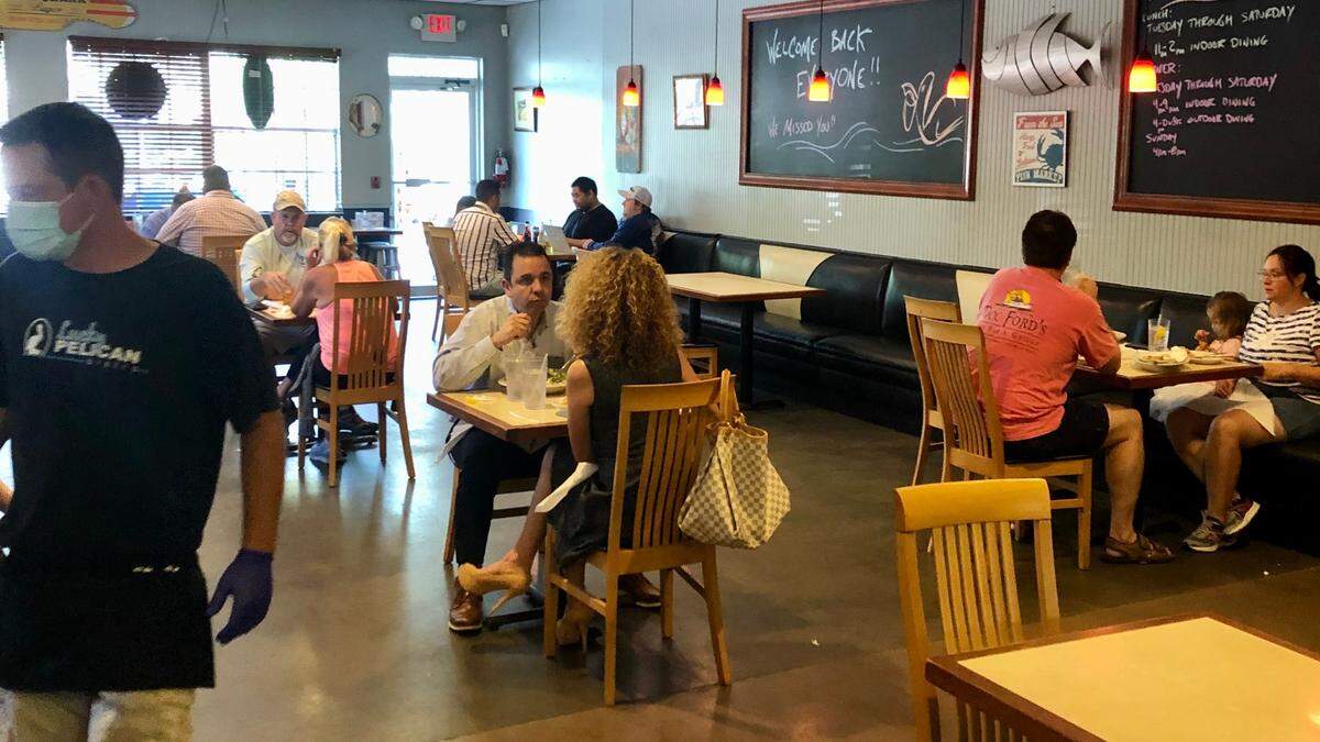 The Lucky Pelican Bistro, 6239 Lake Osprey Drive, Lakewood Ranch, was reopening for dinner on Tuesday after being closed since July 9, following the death of a line chef from complications of COVID-19.