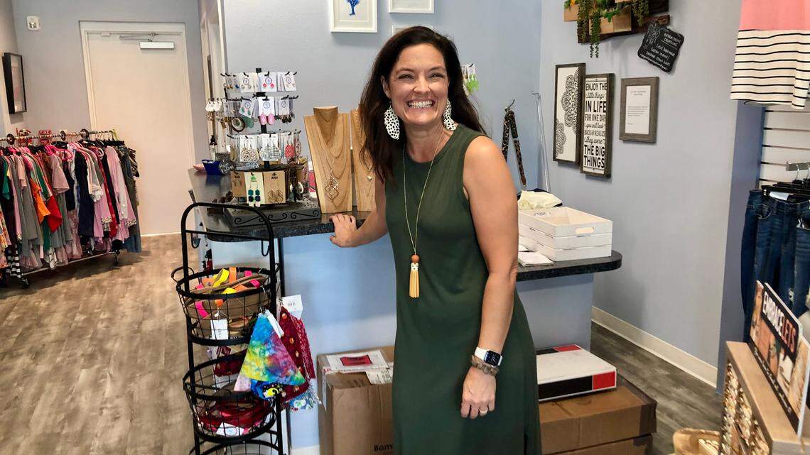 05/4/2021--The Teal Turtle Boutique, 12351 U.S. Highway 301 N., Parrish has lots of gift suggestions for Mother’s Day. Shown above is manager Beverly Tomlinson with the jewelry display.