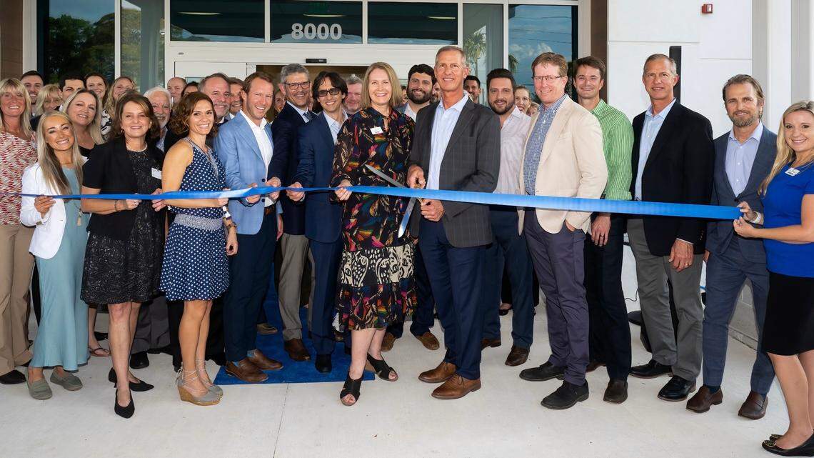 Coastal Orthopedics, founded in Bradenton in 1973, recently moved into brand-new facilities, one in Bradenton, and the other near Lakewood Ranch and Heritage Harbour. Shown above is the ribbon cutting for the new headquarters building in East Manatee at 8000 State Road 64 East.