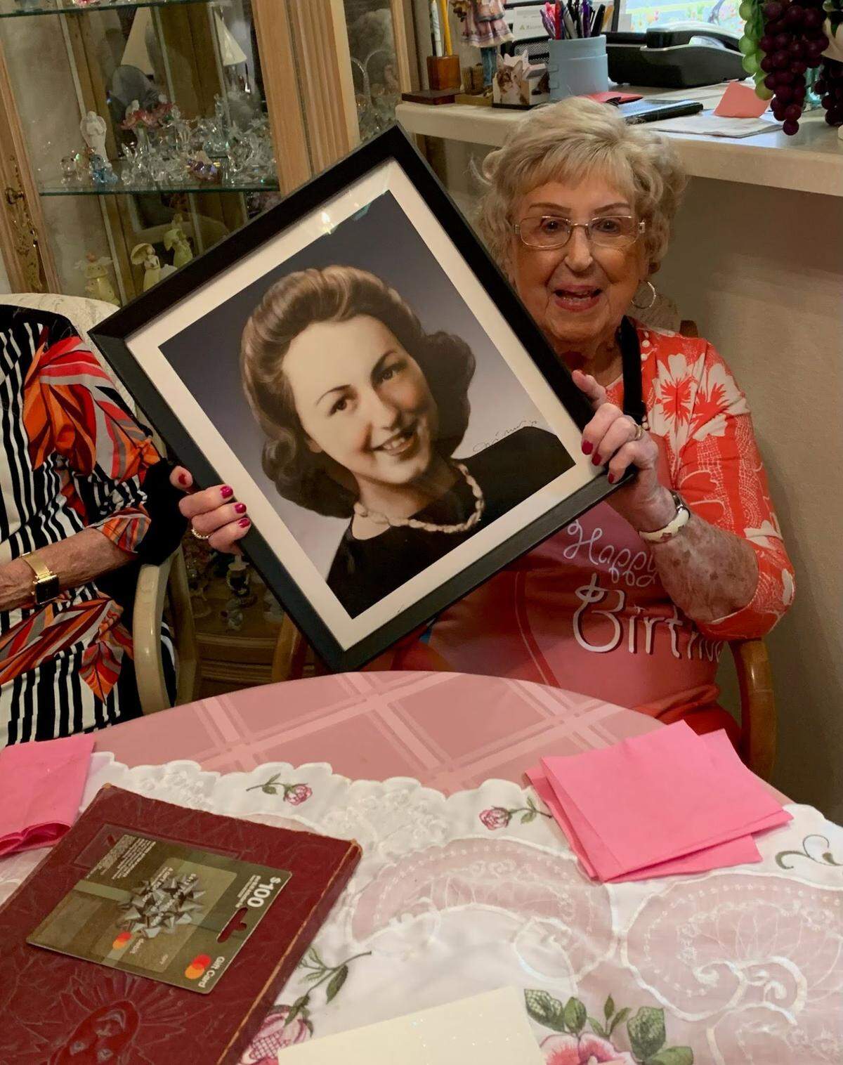 Jeannie Dahler celebrated her 100th Birthday in Bradenton on 2/22/22, her son Mark Dahler gifted her a photo of herself from her high school graduation.