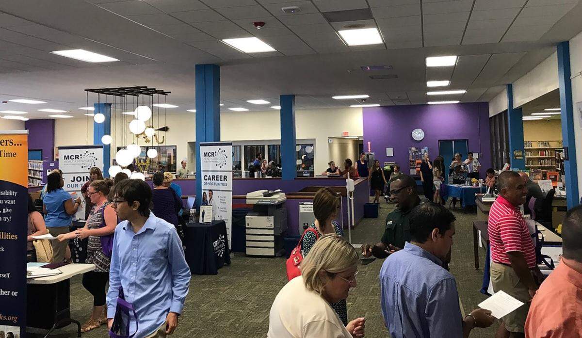 Downtown Central Library is hosting its largest hiring fair on Monday, and a number of prize drawings are being offered along with the prospect of new jobs.