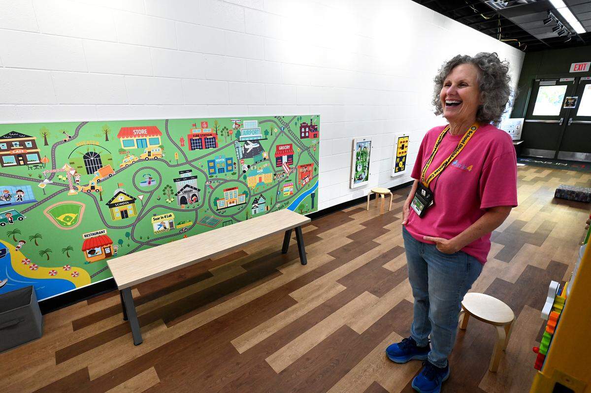 Sheila Halpin, Director of Early Learning for the Manatee County School District at the Soar Lab, which recently opened in Manatee County's Sara Scott Harllee Center. They provide families with hands-on learning experiences that are tied to early development learning standards shown on Friday, Oct. 17, 2025.