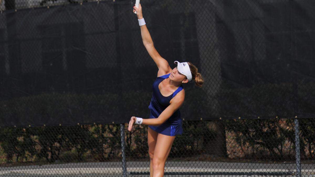 Kylie McKenzie serves in Eddie Herr Junior Championship Saturday Dec 6th.