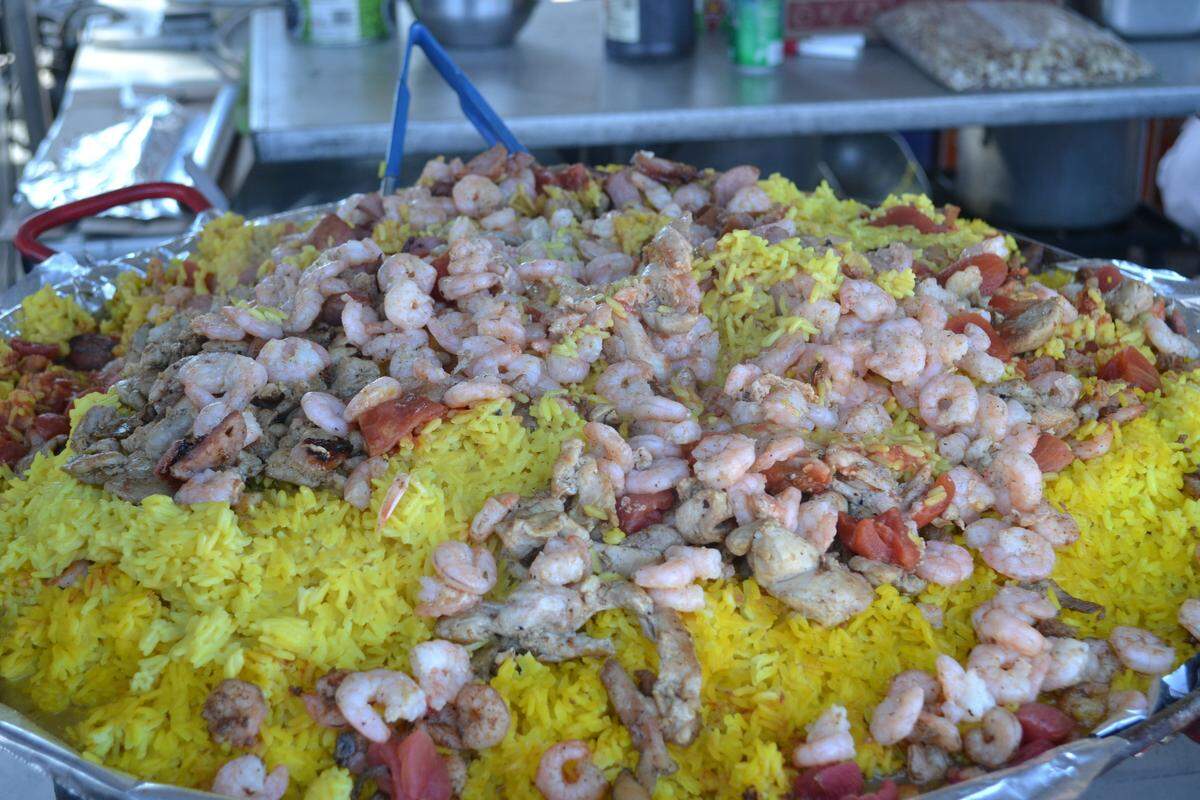 Jambalya, the Louisiana specialty, was served up Florida-style and loaded with shrimp at the Cortez Commercial Fishing Festival.