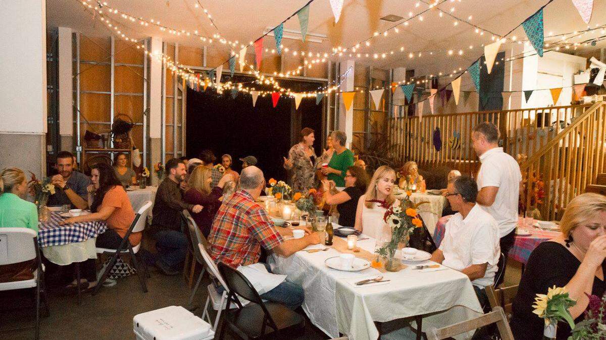 The Geraldson Community Farm barn is transformed into a dinner setting each month for the Dinner Bell Supper Club. PROVIDED PHOTO