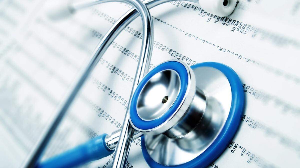 Stethoscope on a printed sheet of paper