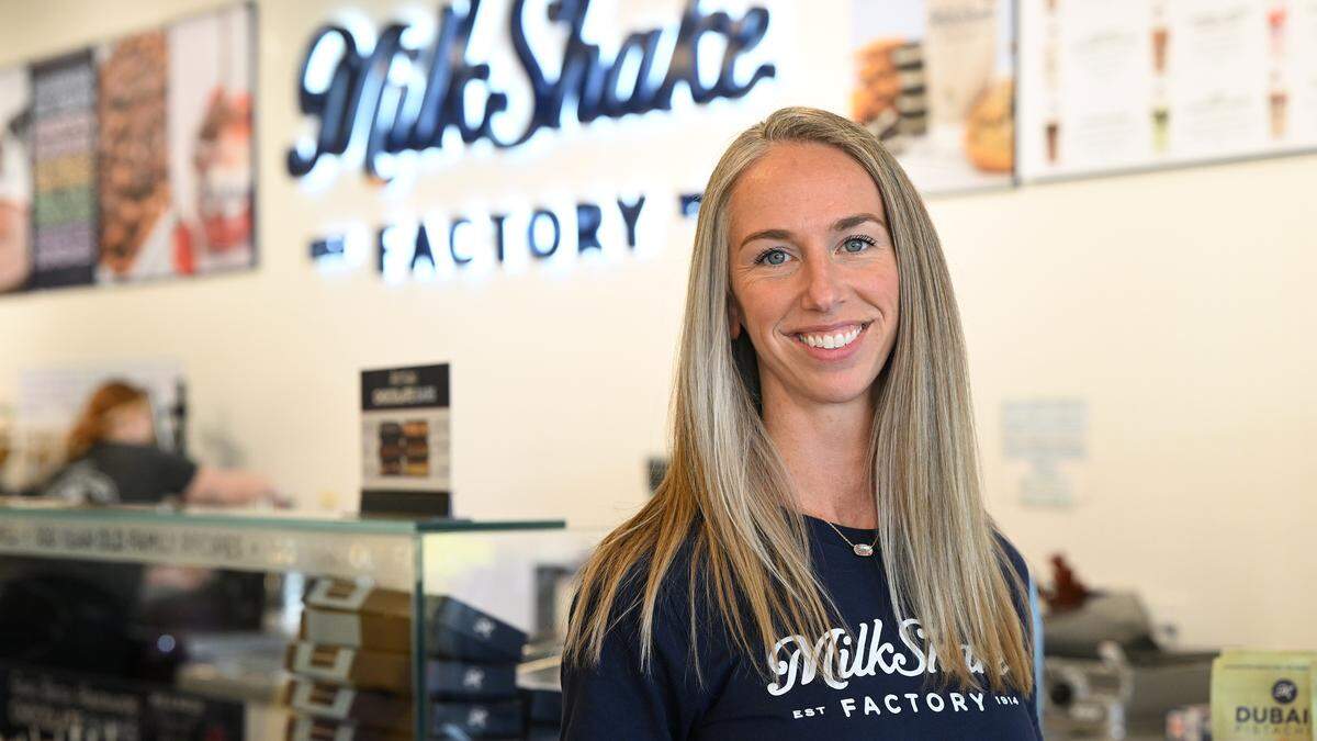 Renee Schadenberg, owner of The Milkshake Factory at 7230 Manatee Ave. W. on Jan. 21, 2026.