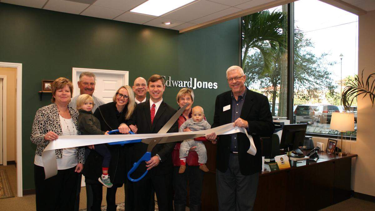 A ribbon cutting was held for Edward Jones Investments - J.B. Tucker, 1001 Third Ave. W., Suite 150, Bradenton. The company offers investments services to individuals and commercial clients and includes wealth management, retirement and college savings, stocks, bonds and mutual funds, insurance and annuities, credit cards and loans, money market funds and savings accounts. For more information, call 941-747-7452 or edwardjones.com. 
 Do you have a ribbon cutting you'd like to submit? Send them to Angie Monroe at amonroe@bradenton.com. 
 Photo courtesy of Manatee Chamber of Commerce.
